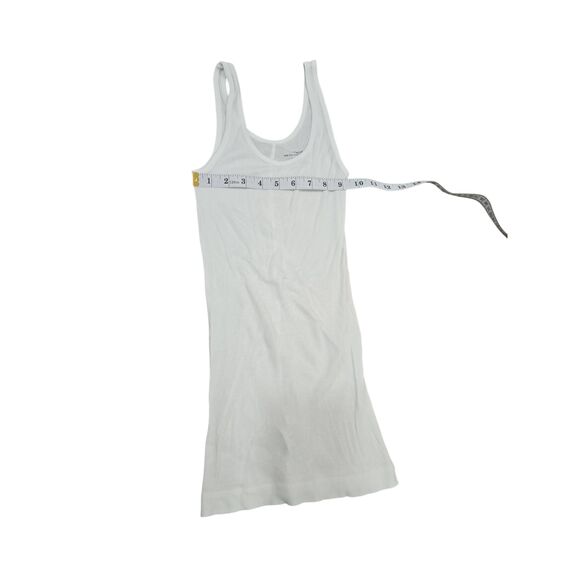 Vince White Ribbed Tank Top XS | Pima Cotton Modal Blend Made in Peru - Picture 8 of 10